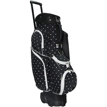 RJ SPORTS RJ Sports SP9446 Spinner X Transport Cart Golf Bags - Polk A Dot - 15 x 12 x 36 in. SP9446